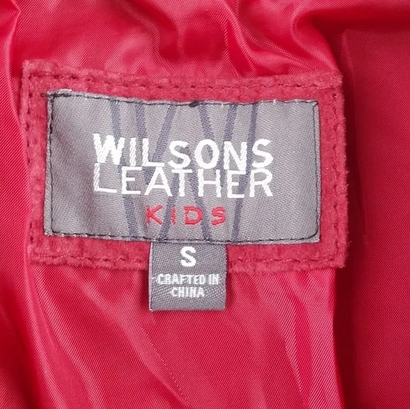 Wilson Leather kids red burgundy size small - Picture 3 of 6
